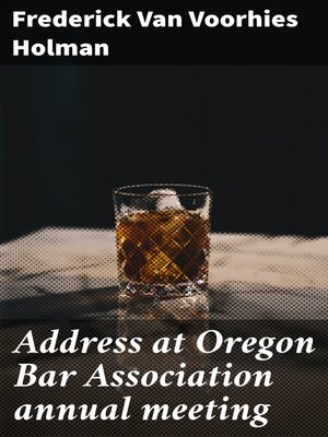 cover image of Address at Oregon Bar Association annual meeting